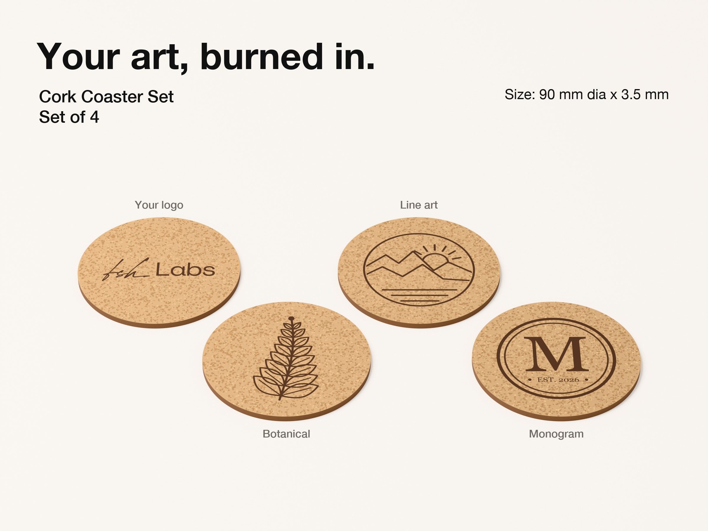 Custom coaster set (x4)